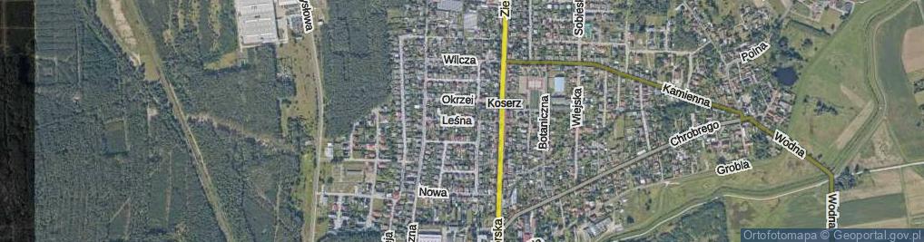 Zdjęcie satelitarne Leśna ul.